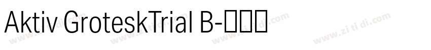 Aktiv GroteskTrial B字体转换